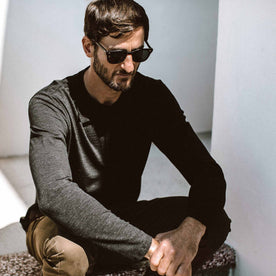 The Zaha Henley in Heather Black - featured image