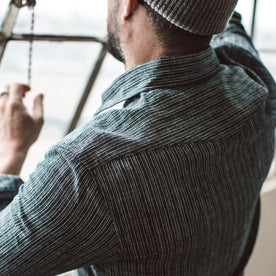 The Western Shirt in Hemp Stripe Chambray: Alternate Image 3