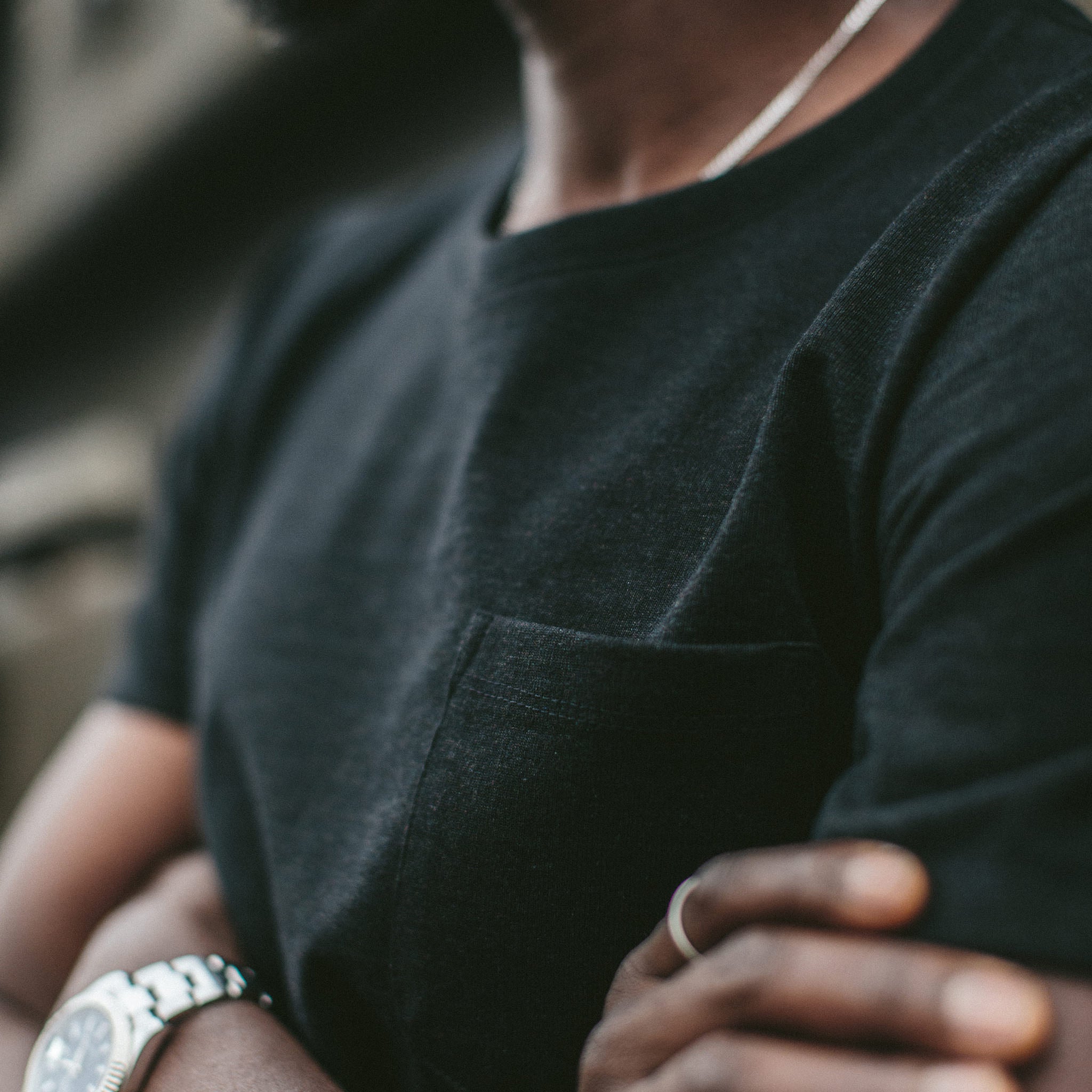 The Heavy Bag Tee in Black Melange: Alternate Image 2, Knits by Taylor Stitch