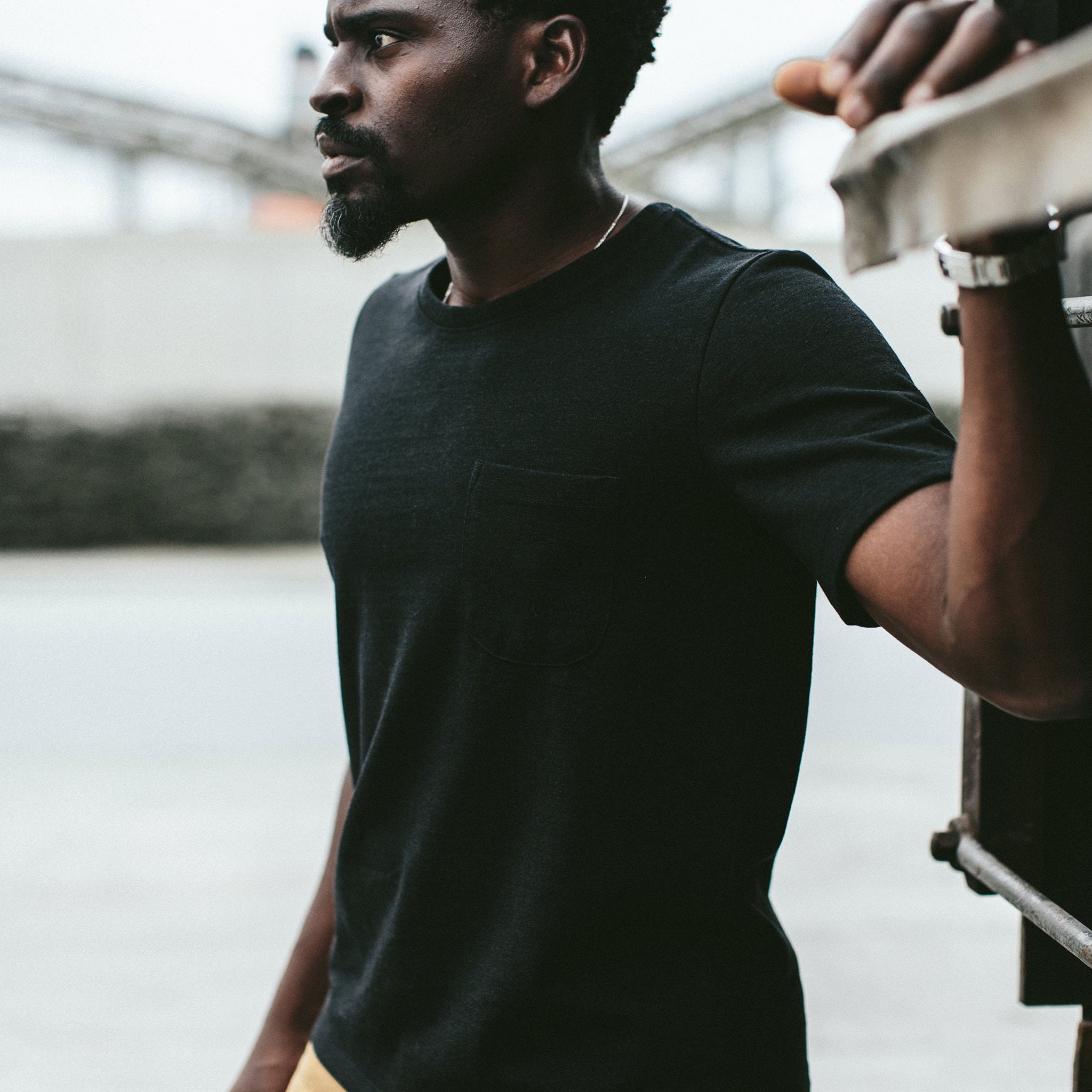 The Heavy Bag Tee in Black Melange: Alternate Image 4, Knits by Taylor Stitch