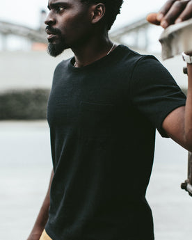 The Heavy Bag Tee in Black Melange: Alternate Image 4, Knits by Taylor Stitch