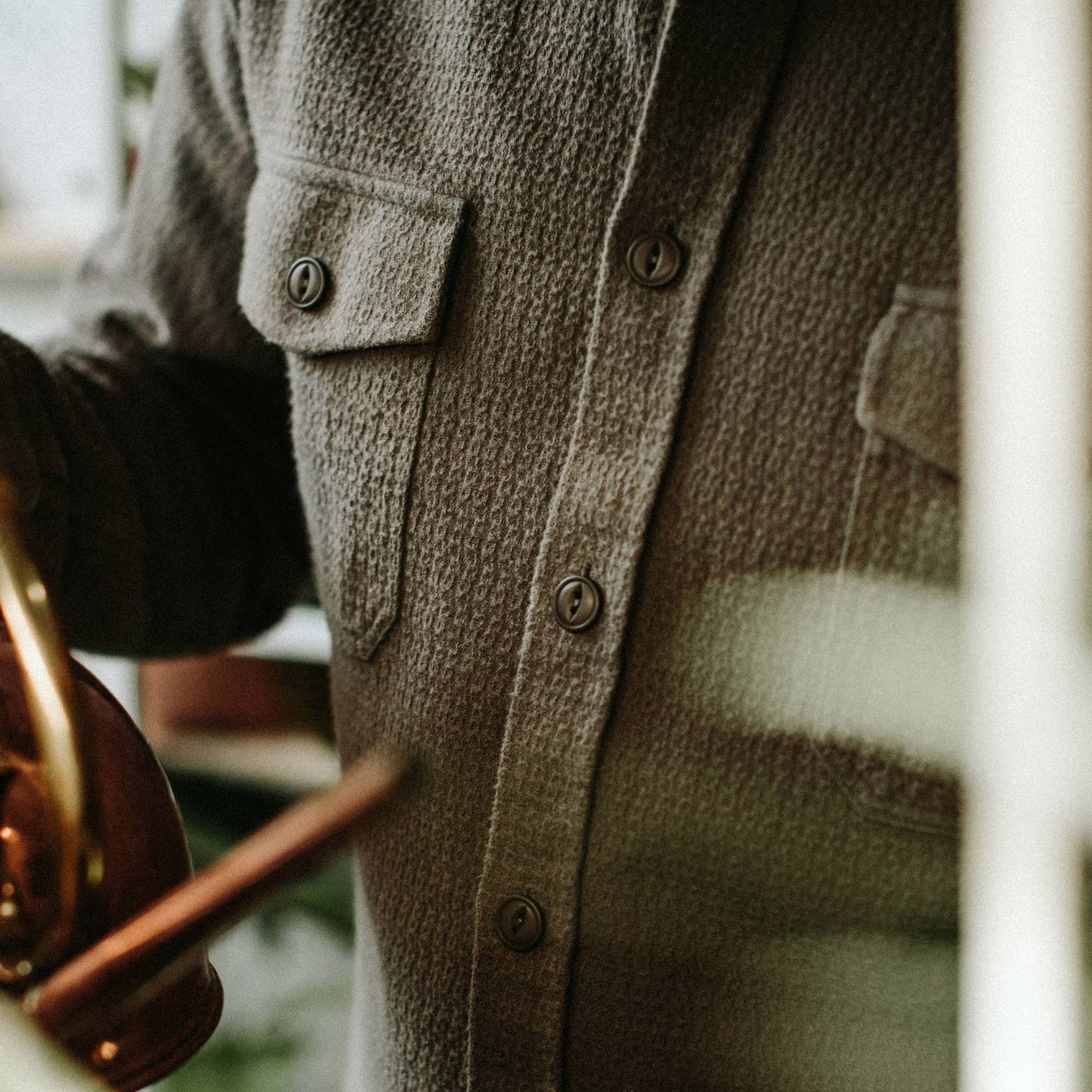 The Utility Shirt in Charcoal Jacquard: Alternate Image 4, Wovens by Taylor Stitch