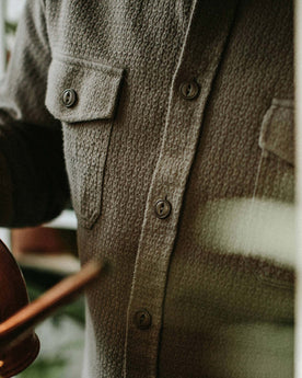 The Utility Shirt in Charcoal Jacquard: Alternate Image 4, Wovens by Taylor Stitch