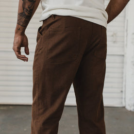 our fit model wearing The Camp Pant in Timber Boss Duck