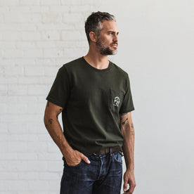 The Heavy Bag Tee in Prevent Fires worn by our fit model in Sea Ranch, California