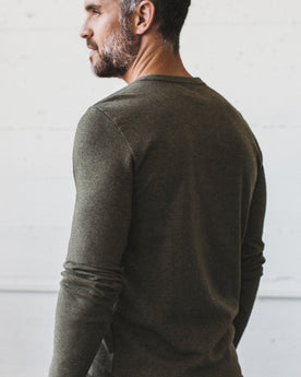 The Heavy Bag Henley in Fatigue Green: Alternate Image 4, Knits by Taylor Stitch