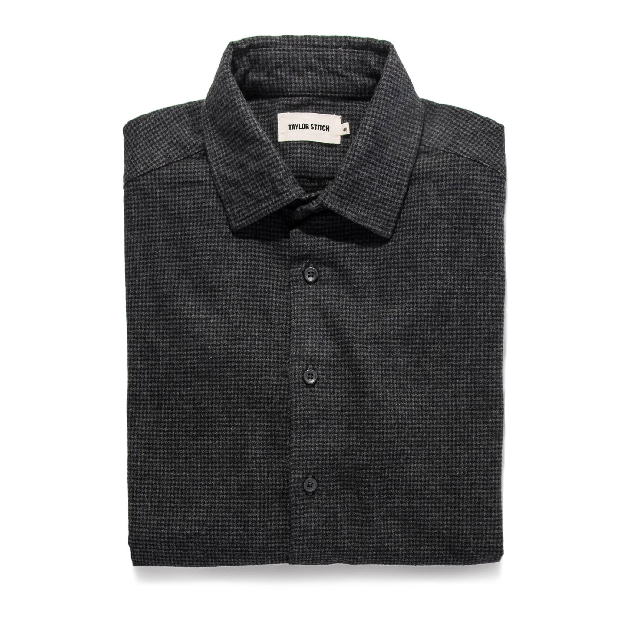 The Hyde in Charcoal Brushed Houndstooth: Featured Image, Wovens by Taylor Stitch