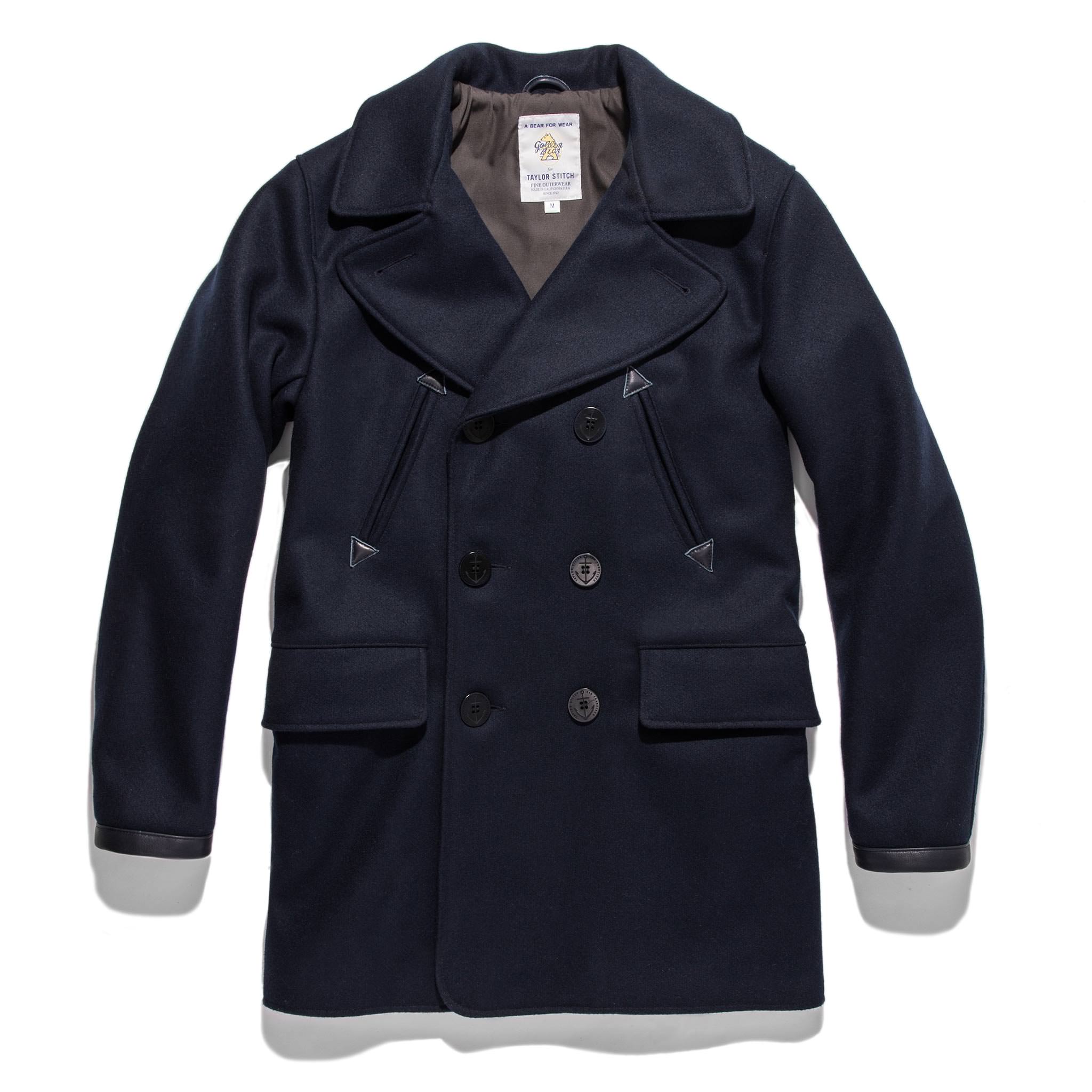 The Mendocino Peacoat in Navy Melton Wool: Featured Image, Outerwear by Taylor Stitch