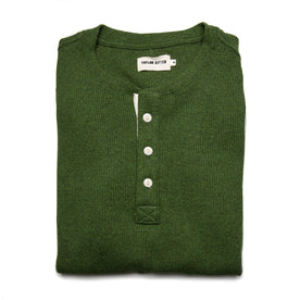 The Heavy Bag Waffle Henley in Heather Olive: Alternate Image 6