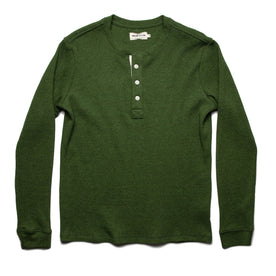 The Heavy Bag Waffle Henley in Heather Olive: Featured Image