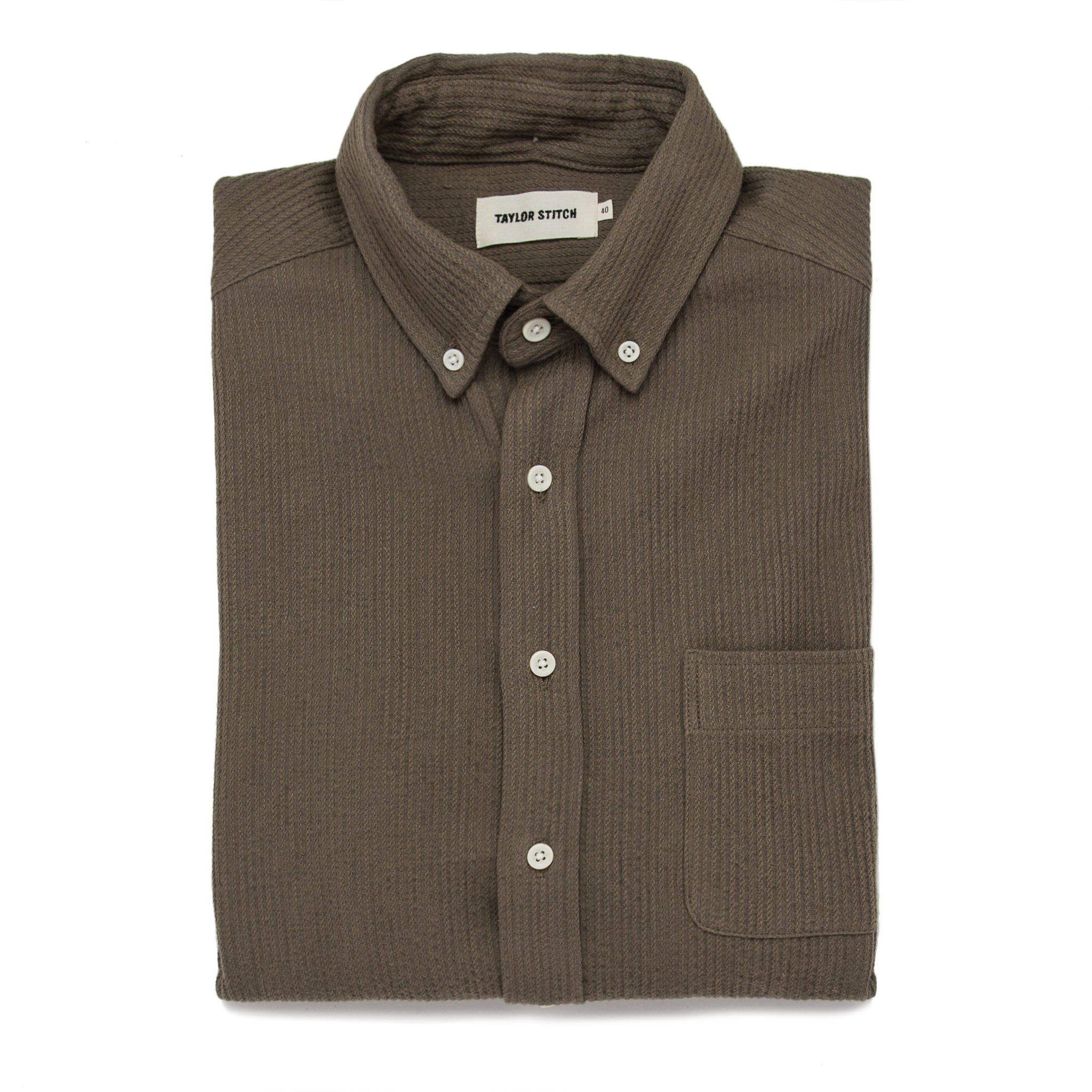 The Jack in Cone Mills Corded Olive: Featured Image, Wovens by Taylor Stitch