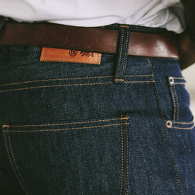 Our fit model in our favorite denim
