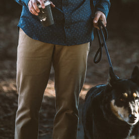 Our fit model with his dog 