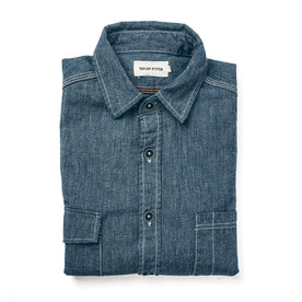 The Utility Shirt in Indigo Salt & Pepper Chambray - featured image