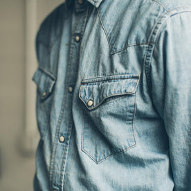 The Western Shirt in Washed Indigo: Alternate Image 1