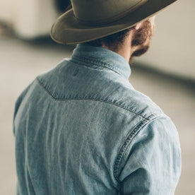 The Western Shirt in Washed Indigo: Alternate Image 4