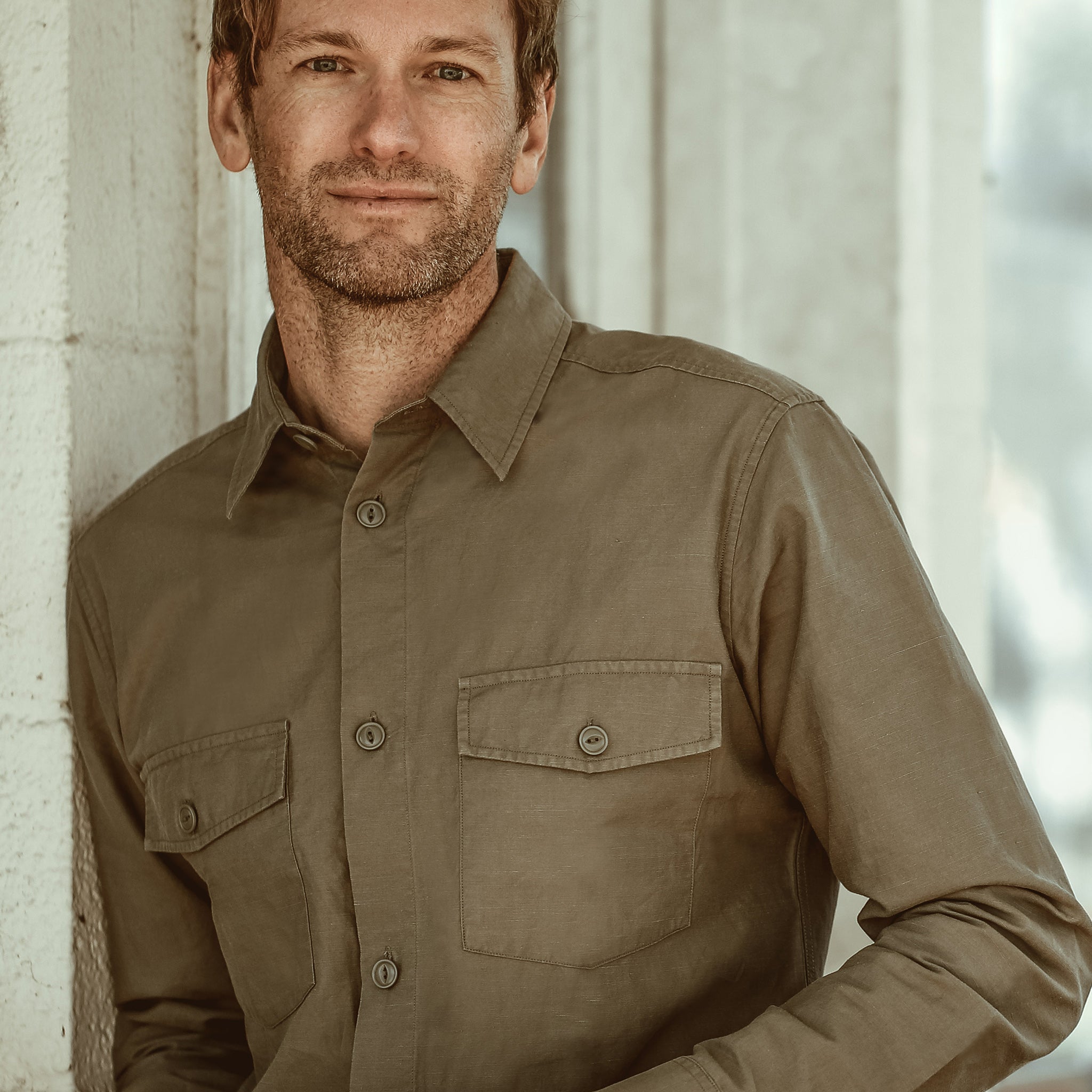 The Point Shirt in Army Hemp: Alternate Image 3, Wovens by Taylor Stitch