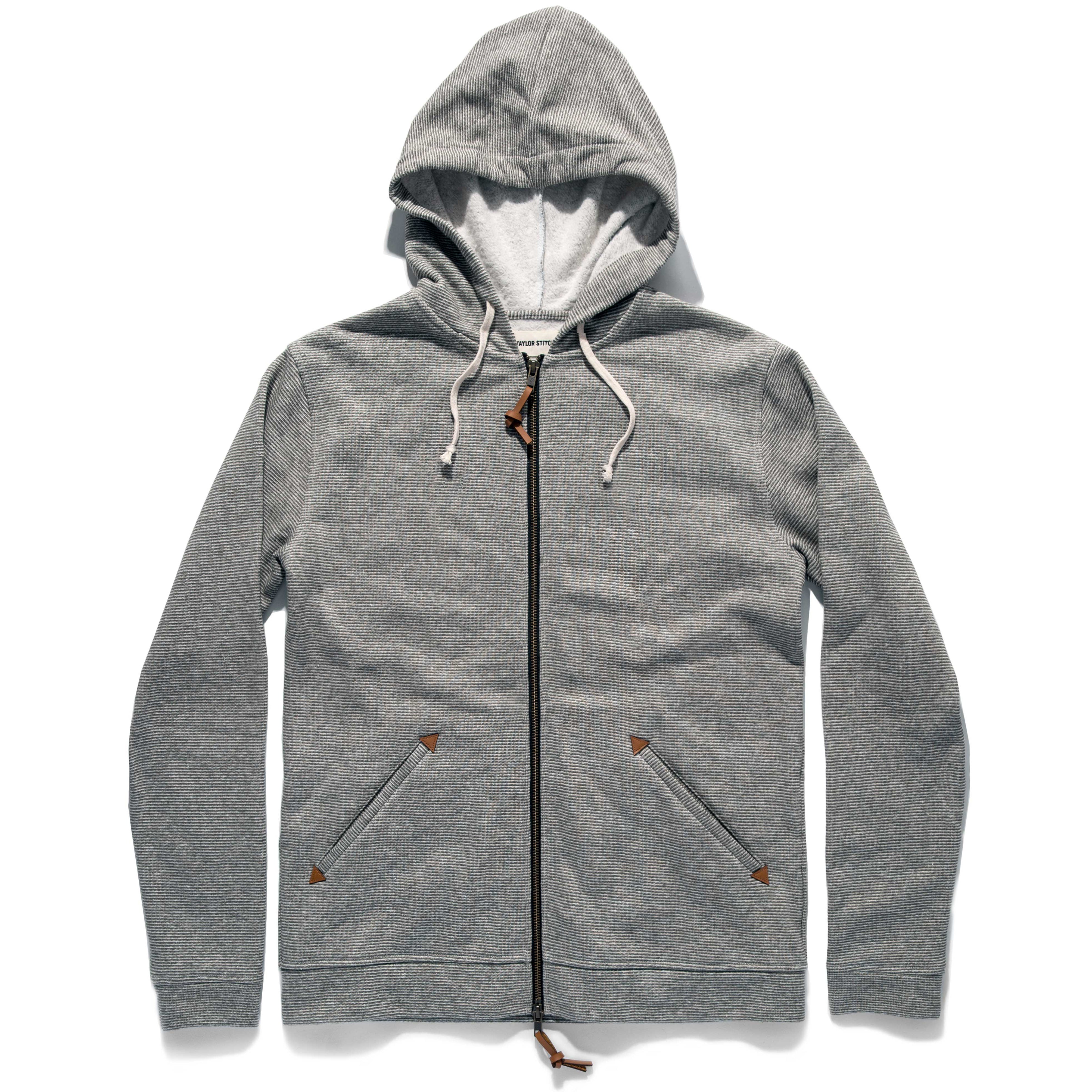 The Après Hoodie in Olive Stripe Hemp Fleece: Featured Image, Knits by Taylor Stitch