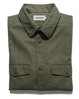 The Point Shirt in Army Hemp: Featured Image, Wovens by Taylor Stitch