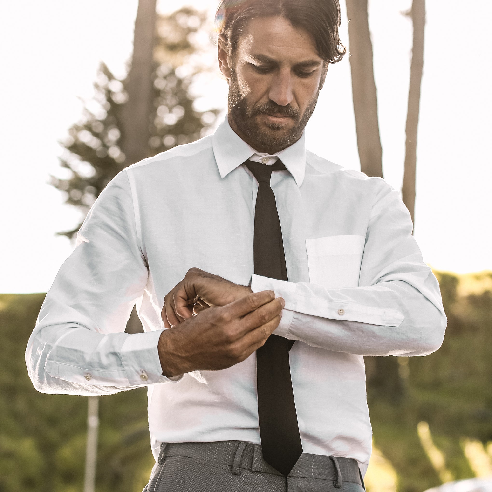 The California in Natural Slub Linen: Alternate Image 5, Wovens by Taylor Stitch