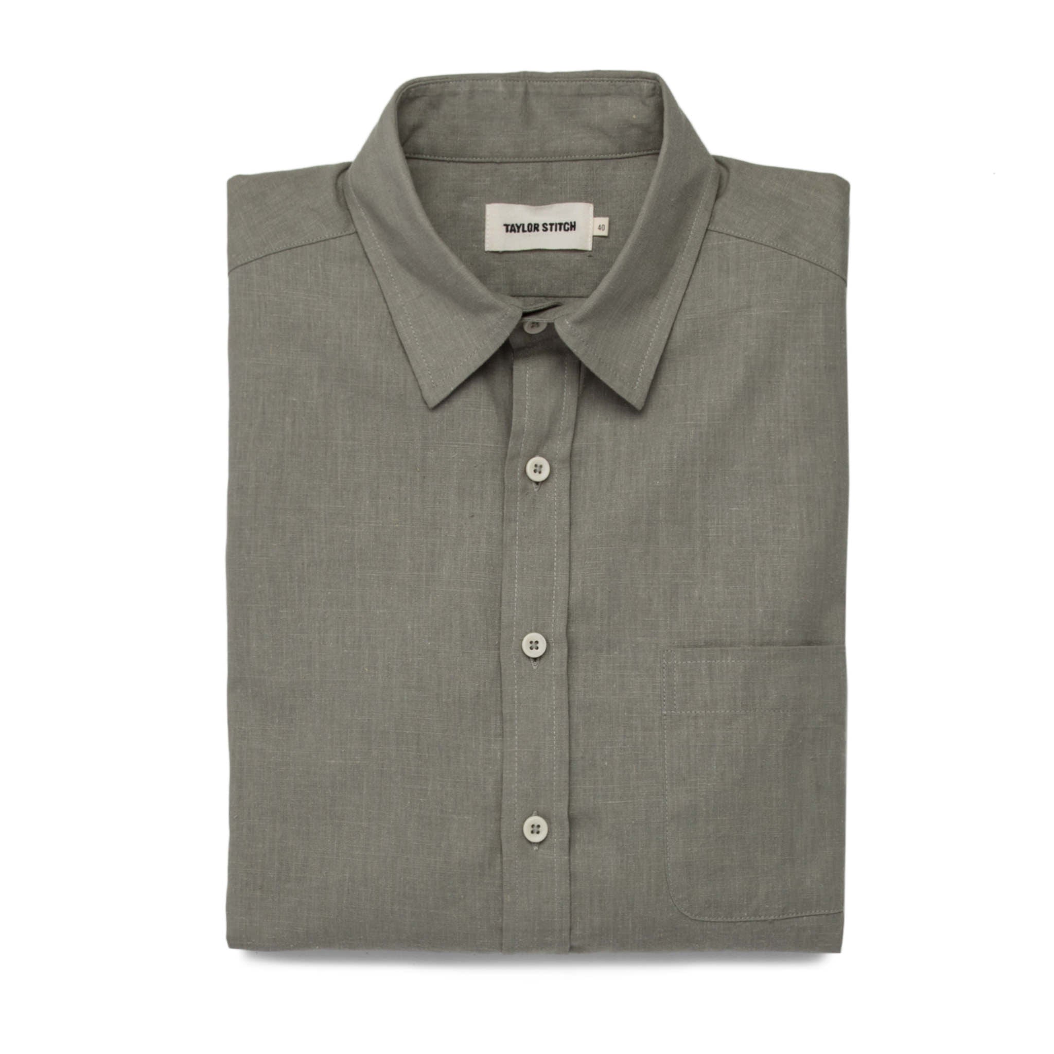 The California in Olive Hemp Poplin: Featured Image, Wovens by Taylor Stitch