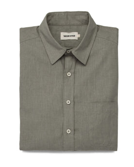 The California in Olive Hemp Poplin: Featured Image, Wovens by Taylor Stitch