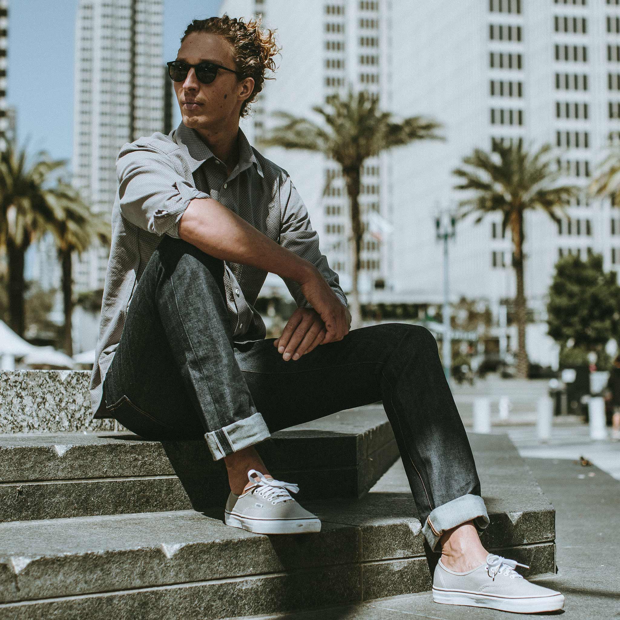 The California in Charcoal Jacquard: Alternate Image 1, Wovens by Taylor Stitch