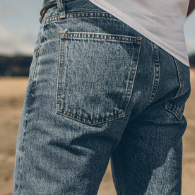 Our fit model showing the back of the denim fit