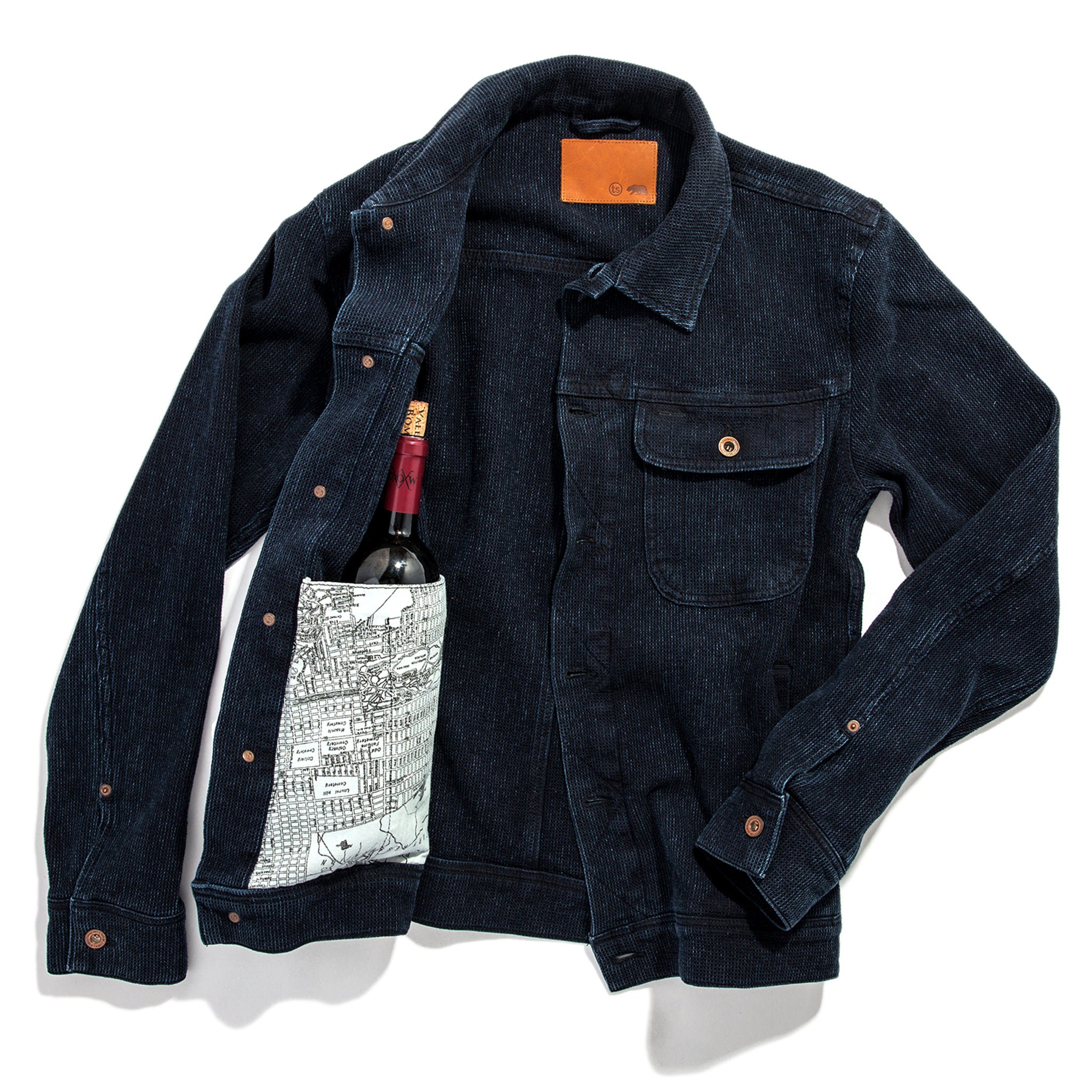 The Long Haul Jacket in Indigo Waffle ('18): Alternate Image 4, Outerwear by Taylor Stitch