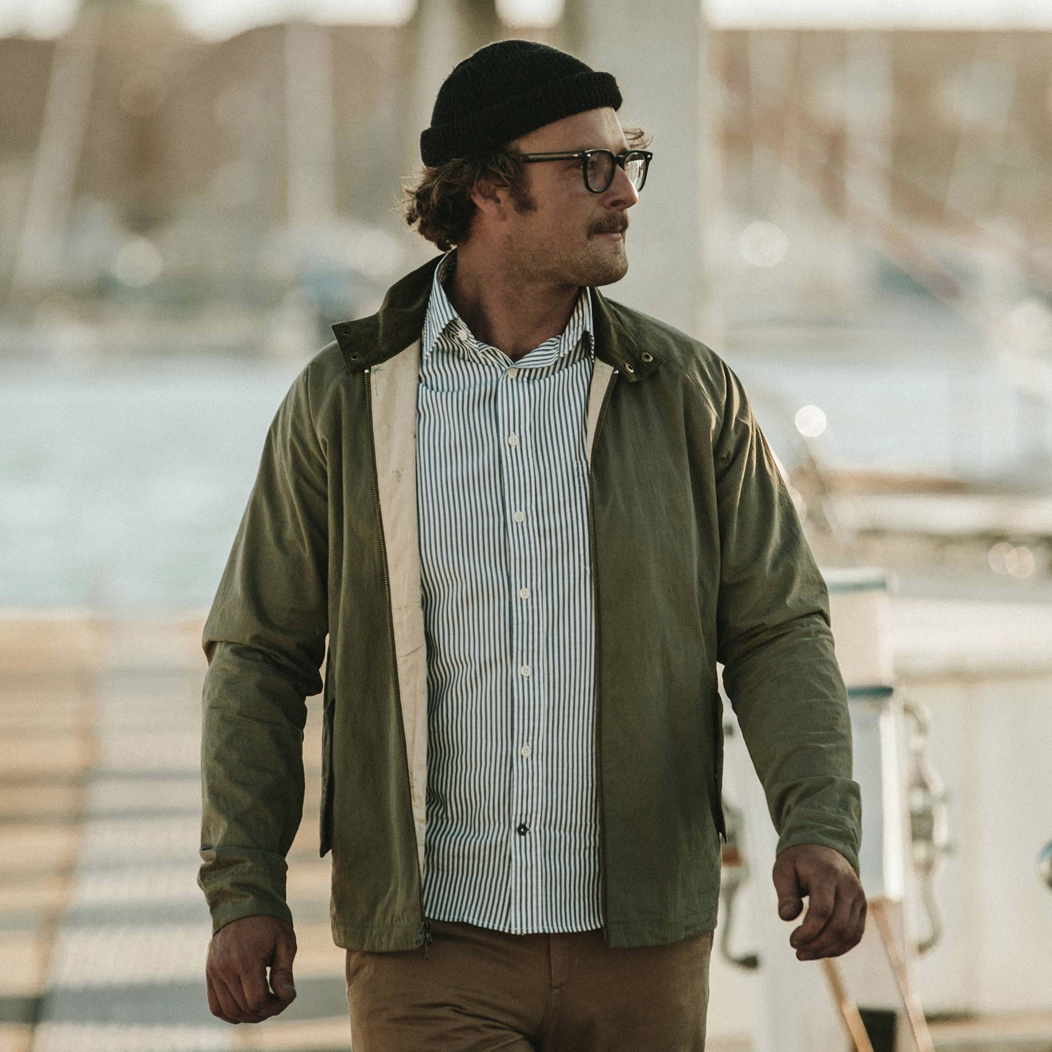 Stanley in the Hunter Green Montara Jacket, Outerwear by Taylor Stitch
