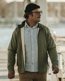 Stanley in the Hunter Green Montara Jacket, Outerwear by Taylor Stitch