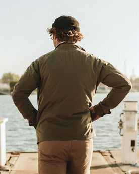 Stan showing the back of the jacket, Outerwear by Taylor Stitch