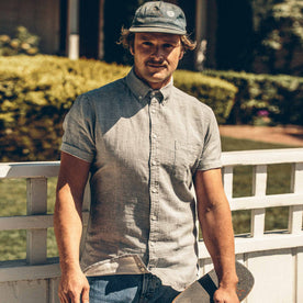 The Short Sleeve Jack in Heather Navy - featured image