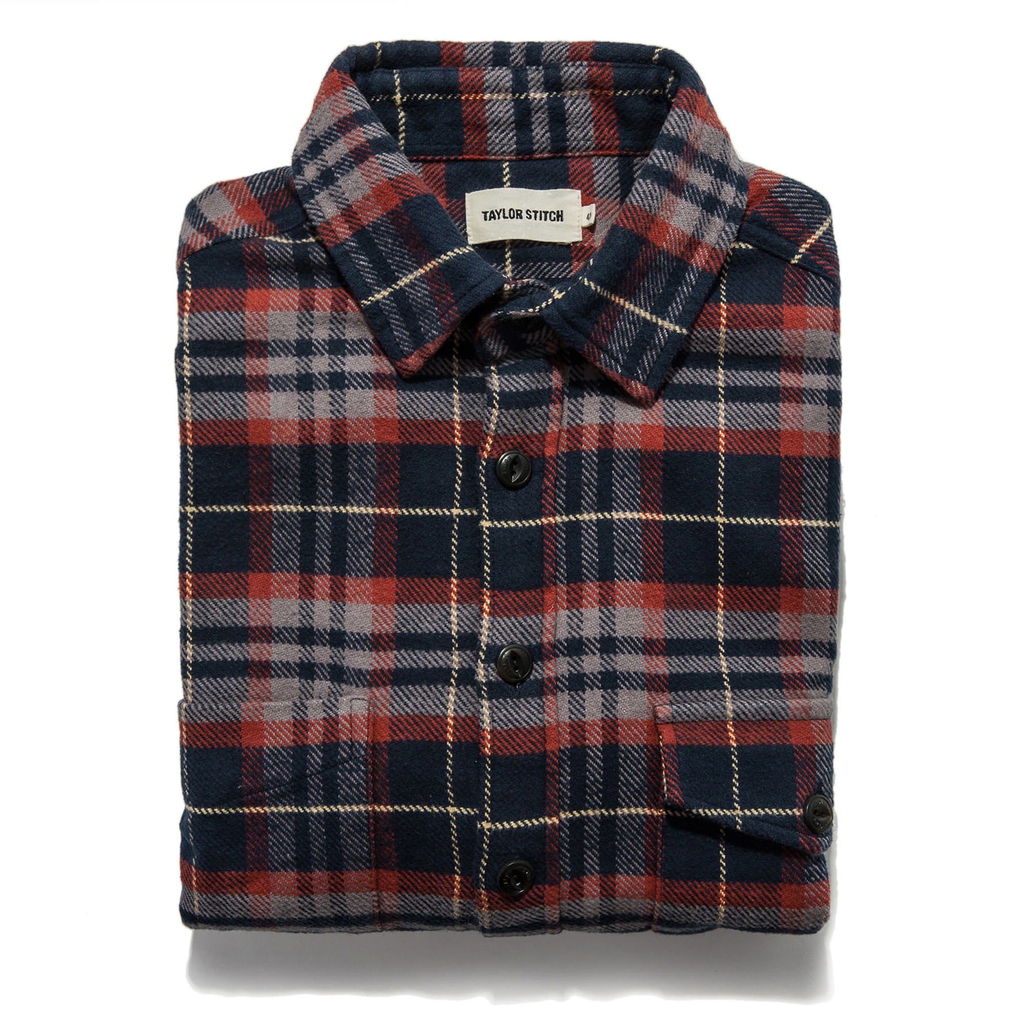 The Crater Shirt in Burgundy Plaid: Featured Image, Wovens by Taylor Stitch