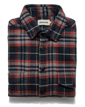 The Crater Shirt in Burgundy Plaid: Featured Image, Wovens by Taylor Stitch