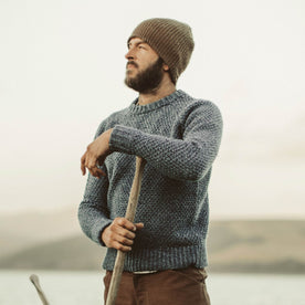The Fisherman Sweater in Navy Melange - featured image
