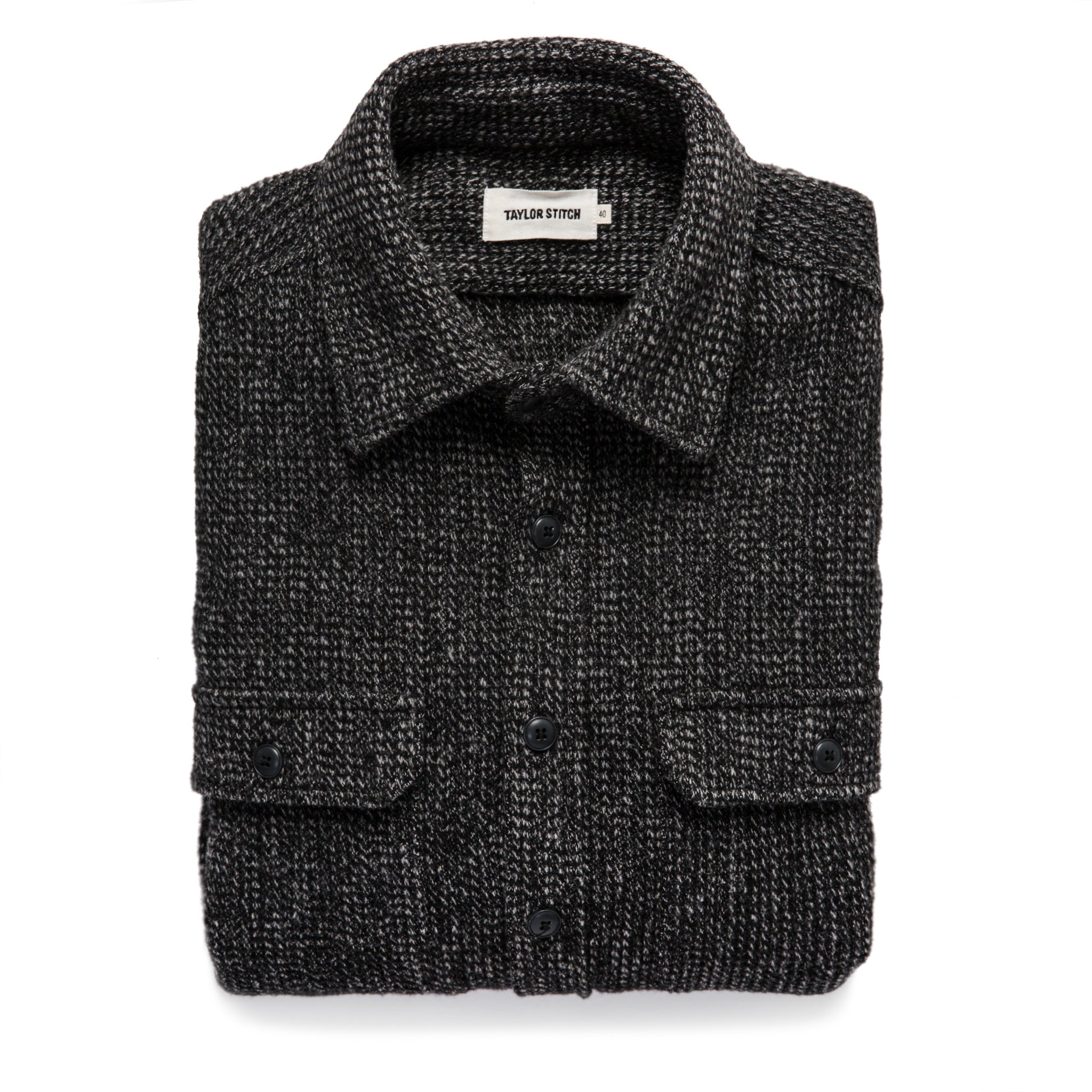 The Summit Shirt in Heather Charcoal Waffle: Featured Image, Wovens by Taylor Stitch