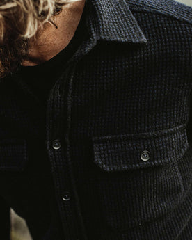 The Summit Shirt in Heather Navy Waffle: Alternate Image 3, Wovens by Taylor Stitch