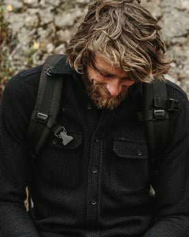 The Summit Shirt in Heather Navy Waffle: Alternate Image 4, Wovens by Taylor Stitch