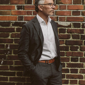 The Telegraph Jacket in Charcoal Herringbone - featured image