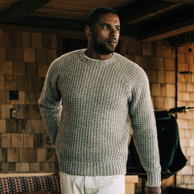 The Fisherman Sweater in Natural Waffle - featured image