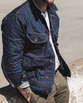 Jackson hanging out in San Francisco , Outerwear by Taylor Stitch