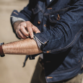 Our fit model hanging out in San Francisco rolling his cuff