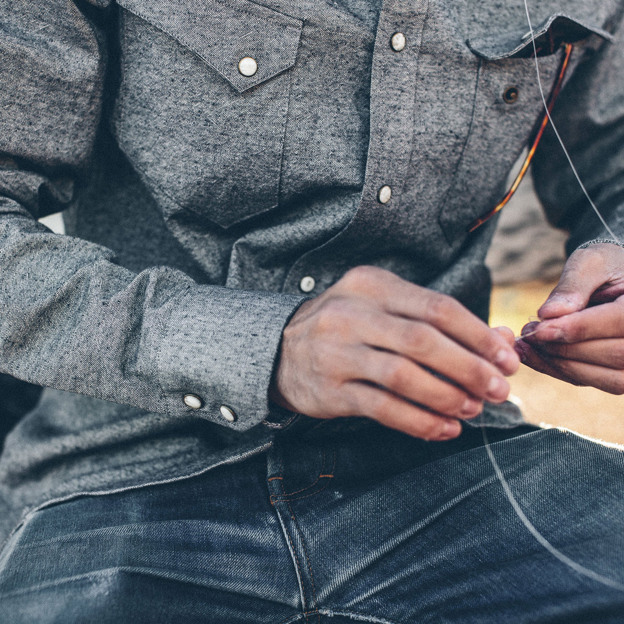 The Western Shirt in Upcycled Chambray: Alternate Image 2, Wovens by Taylor Stitch