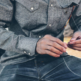 The Western Shirt in Upcycled Chambray: Alternate Image 2