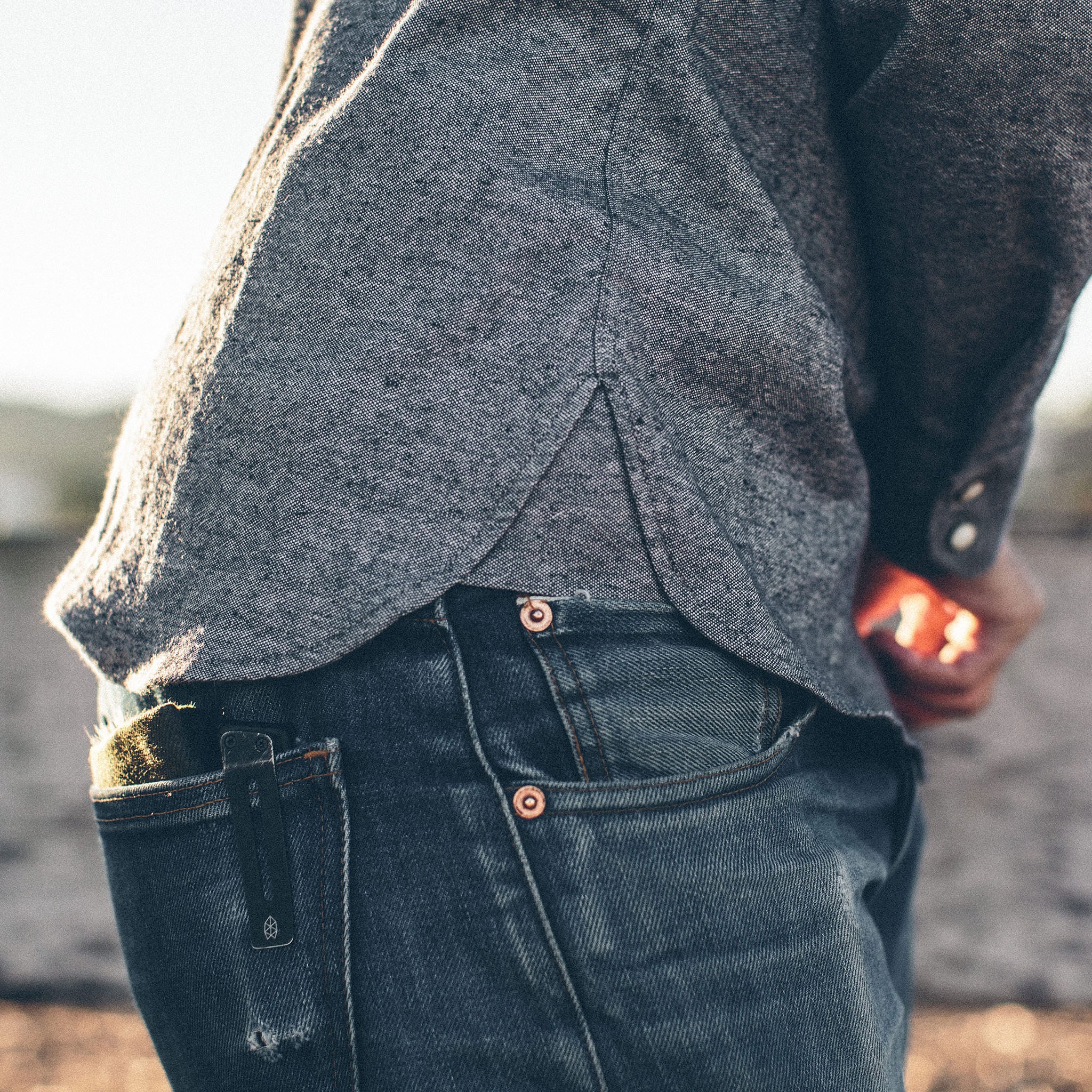The Western Shirt in Upcycled Chambray: Alternate Image 4, Wovens by Taylor Stitch