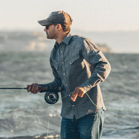 The Western Shirt in Upcycled Chambray: Alternate Image 1