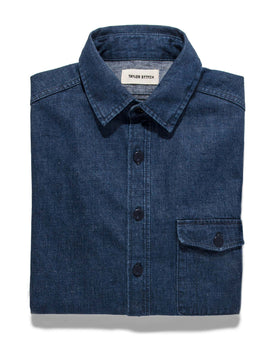 The Cash Shirt in Washed Selvage Denim: Featured Image, Wovens by Taylor Stitch