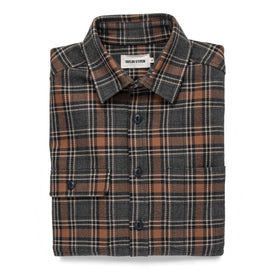 The Moto Utility Shirt in Charcoal & Rust Plaid - featured image