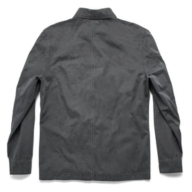 flatlay of The Ojai Jacket in Washed Charcoal, shown from back